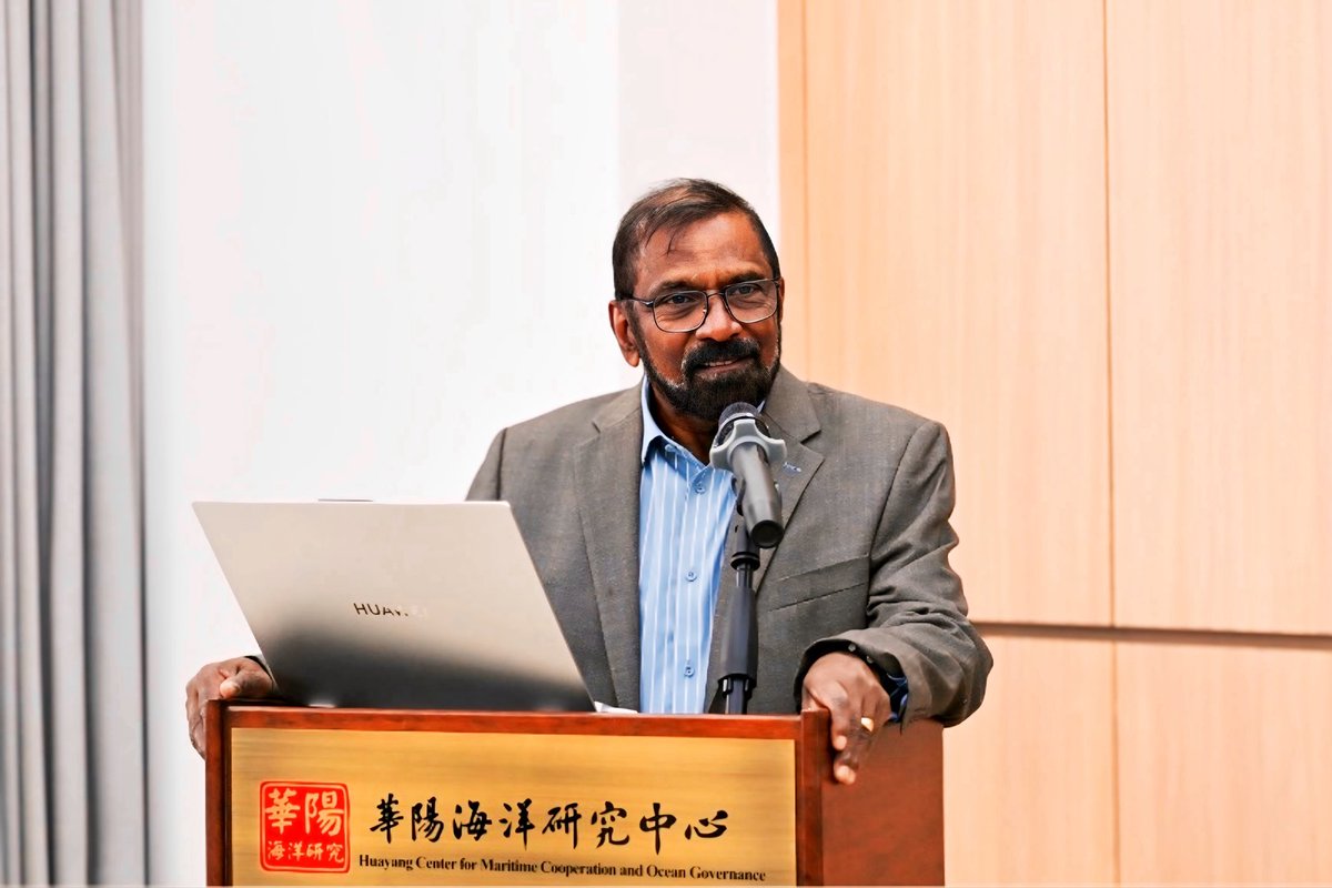pathfinderSL's tweet photo. Admiral Prof. Colombage, Distinguished Fellow, Pathfinder Foundation, delivered lectures in Haikou, China - NISCSS and Huayang Centre for Maritime Cooperation and Ocean Governance, on Indian Ocean strategy, maritime security, Sri Lanka–China relations, and regional stability. https://t.co/9eaFLSApjT