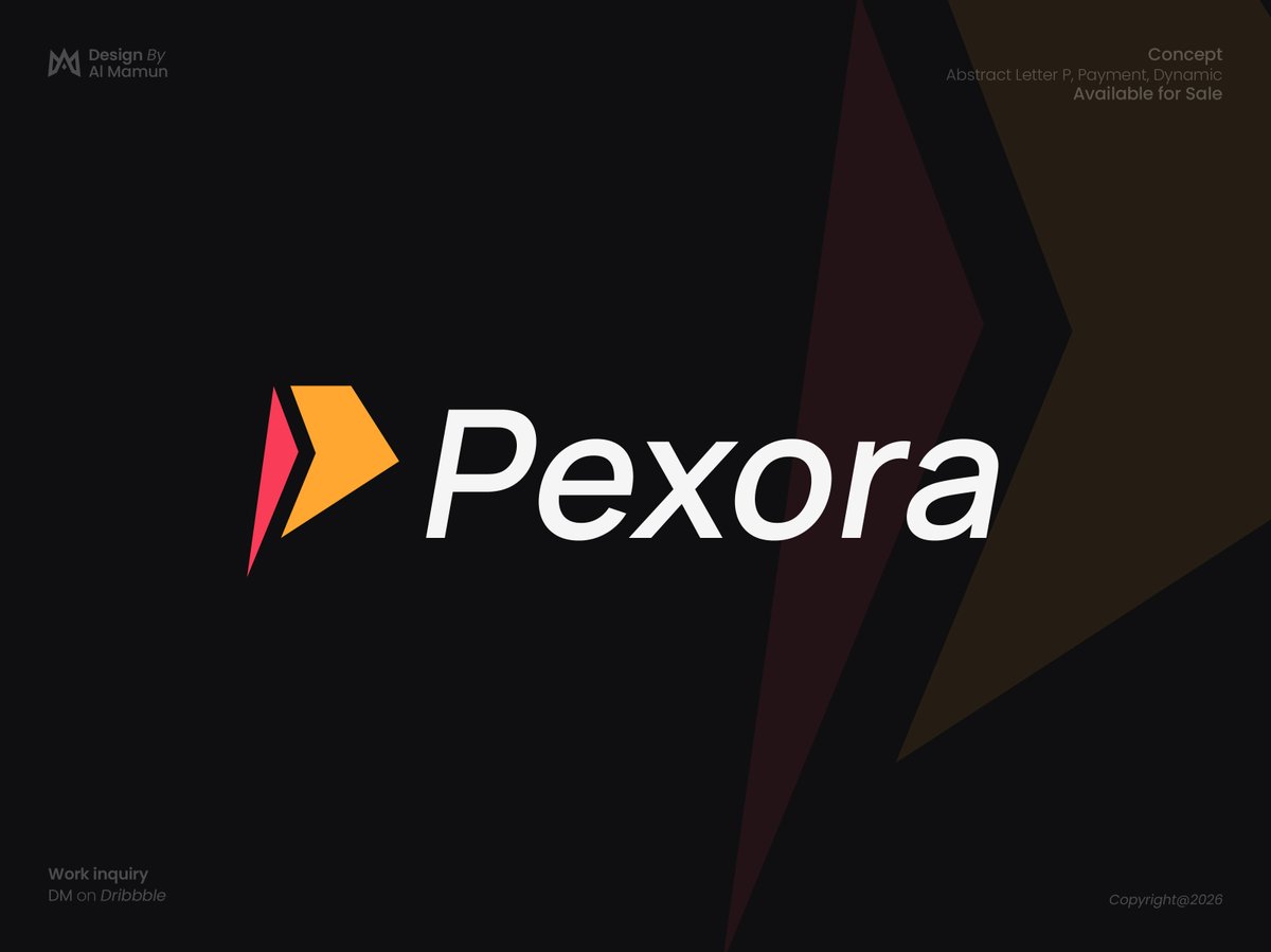 designishkul's tweet photo. Designed a bold geometric logo for Pexora — a fast payment & digital wallet fintech brand. Built using the letter P to symbolize speed, trust, and modern finance. ⚡💳 #LogoDesign #Fintech
#Pexora #LogoDesign #Branding #Fintech #PaymentApp #DigitalWallet #StartupBranding #Modern https://t.co/UvhhVdWgSK