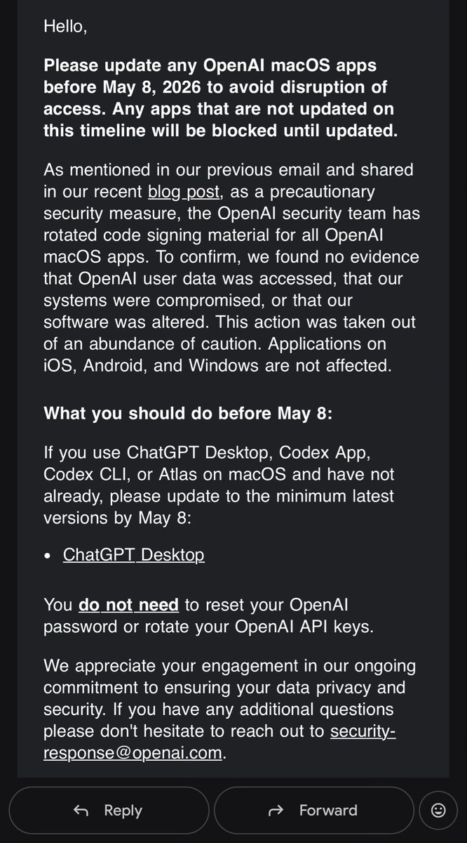 Hey <a href="/OpenAI/">OpenAI</a> it’s be great to list the version instead of saying “minimum latest version”, whatever that means.