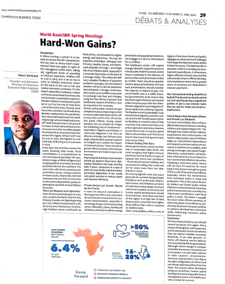 Cameroon Economic Policy Institute (CEPI) tweet media