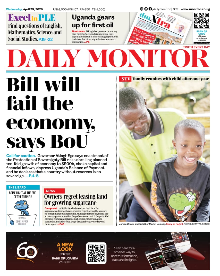 MwanzoTvPlus's tweet image. #UGANDA: Magazetini Leo...    

Daily Monitor, New Vision, Bukedde

Jumatano Aprili 29, 2026