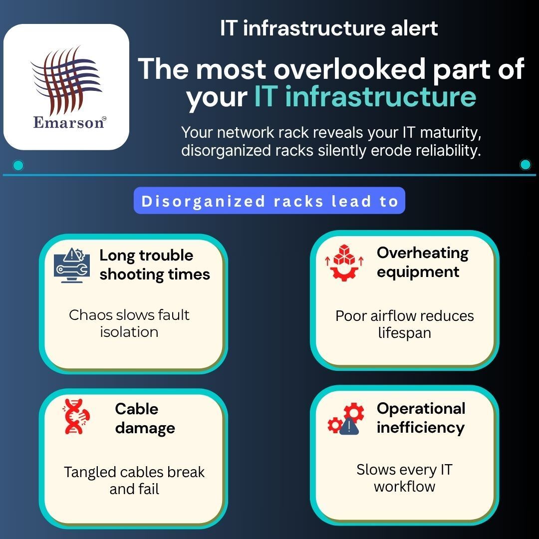 Emarsonindia's tweet image. Your network rack says more about your IT than you think.

Messy setups can quietly impact performance and efficiency.

Time to take a closer look.

#NetworkRacks #ITInfrastructure #EnterpriseIT