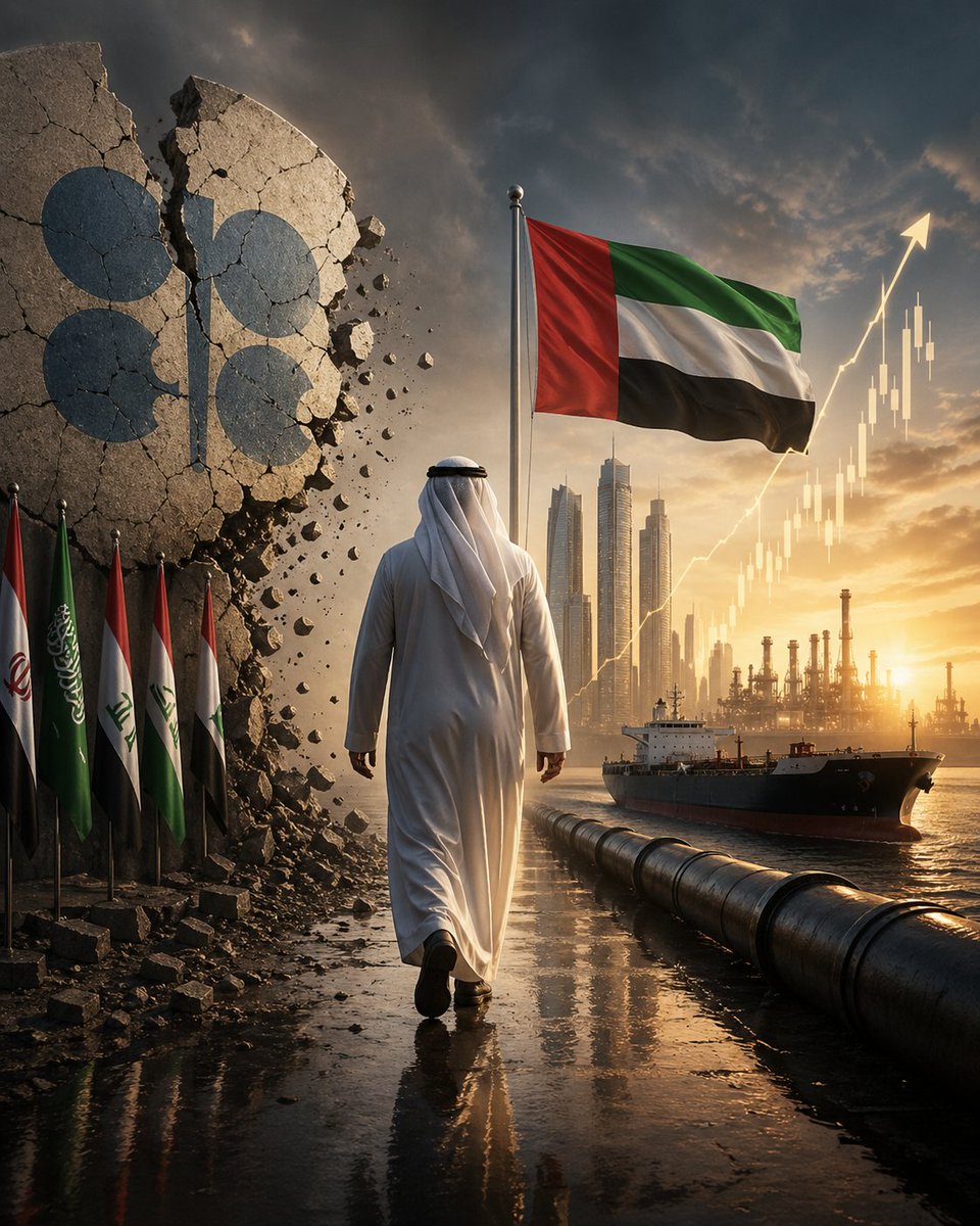 Vinthan_G's tweet photo. The UAE just walked out of OPEC after 55 years, and the timing is the entire story.
This isn't a quota dispute. It's a Gulf state publicly choosing strategic autonomy over cartel discipline at the exact moment Riyadh's leadership of the bloc looks weakest. Effective May 1, 2026, Abu Dhabi is no longer bound by the production ceilings that have defined OPEC+ since 2016.
The mechanism here is incentives finally breaking the cartel logic. The UAE has spent years building capacity it wasn't allowed to use. Sitting on barrels you can't sell while watching Saudi Arabia set the terms is a tax on your own sovereign strategy. Anwar Gargash's broadside at GCC allies on Monday over the "weak" response to Iranian attacks made the subtext explicit: Abu Dhabi doesn't think collective Gulf institutions are protecting it anymore, so it's done subordinating its energy policy to them.
WTI ripped to nearly $102 on the headline, which tells you the market read this as supply chaos, not supply abundance, even though the UAE says it will keep "bringing additional production to market in a gradual and measured manner." Translation: more barrels, on Abu Dhabi's clock, not Vienna's.
Trump welcomed it immediately. Of course he did. An OPEC without its third-largest producer is an OPEC with less pricing power, and the UAE remains Washington's critical Gulf ally even as the Strait of Hormuz stays a tinderbox.
What to watch: whether Saudi Arabia tries to discipline the market by flooding it, whether other OPEC members quietly start cheating harder now that the cohesion premium is gone, and whether Hormuz risk keeps a floor under crude even as the cartel cracks.
The cartel didn't fracture over a barrel. It fractured because one member decided the alliance was costing more than it was worth.
#OPEC #UAE #OilMarkets #WTI #CrudeOil