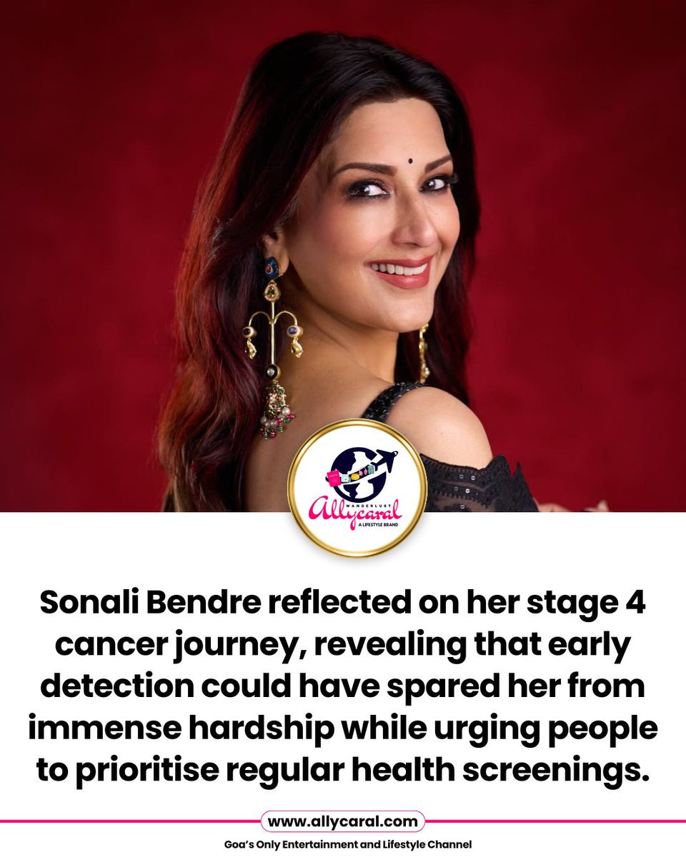 allycaralgoa's tweet image. Sonali Bendre says early detection could have changed her stage 4 cancer journey.

The actor is encouraging more open conversations around health screenings and cancer awareness.

allycaral.com/2026/04/29/son…

#SonaliBendre #CancerAwareness #EarlyDetection