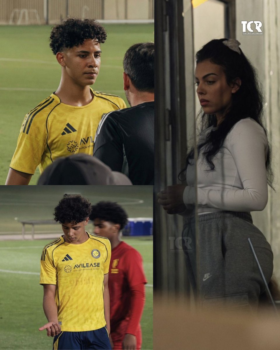 QioHub's tweet photo. إطلالة جورجينا أثناء دعم كريستيانو جونيور في مباراته الأخيرة مع النصر 💛🤩 https://t.co/PJO2zSgI4C