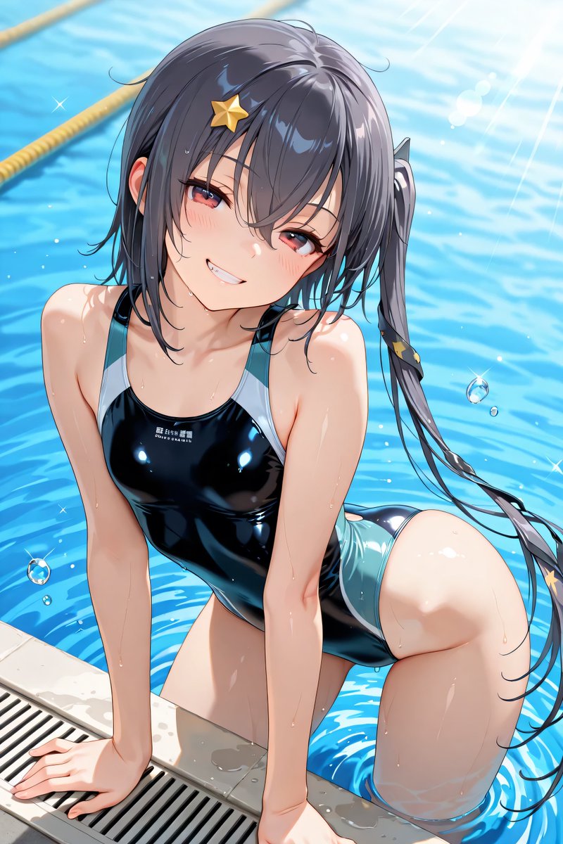 Kanami_SFW_ai's tweet photo. 制服でなくても、やっぱりスキャンプちゃんには競水が似合う
#艦これ
#scamp
SFW / No nudity / Competitive one-piece swimsuit illustration https://t.co/PJIRkq9bcA