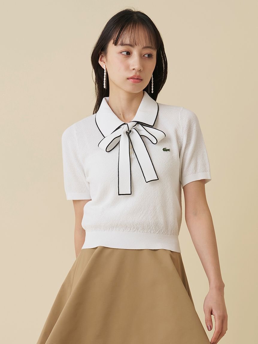 LACOSTE meets SNIDEL ポロデザインの限定ニットプルオーバーが国内