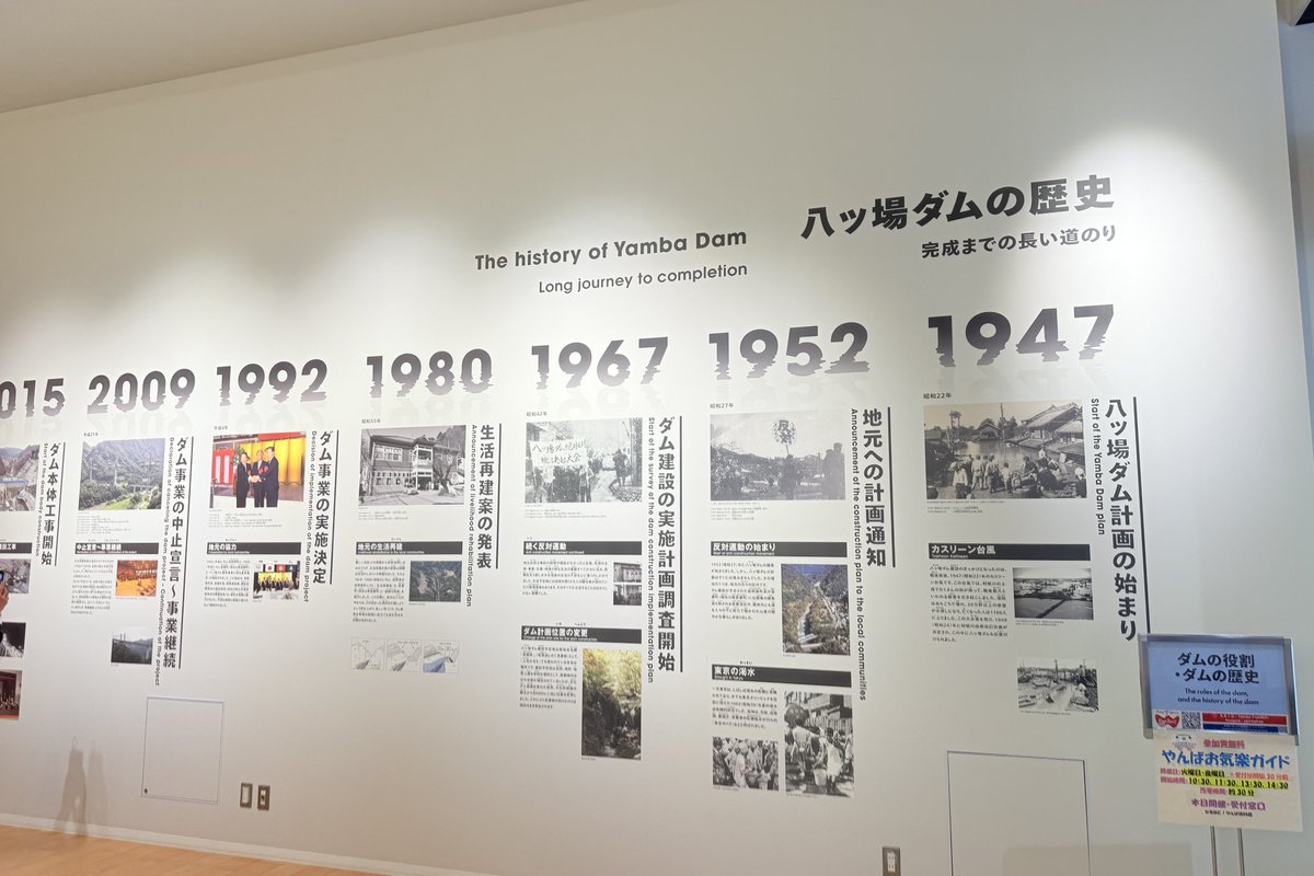 計画から完成まで68年を要した八ッ場ダム。『なるほど！やんば資料館』では分かりやすい展示で八ッ場ダムについて学べます。