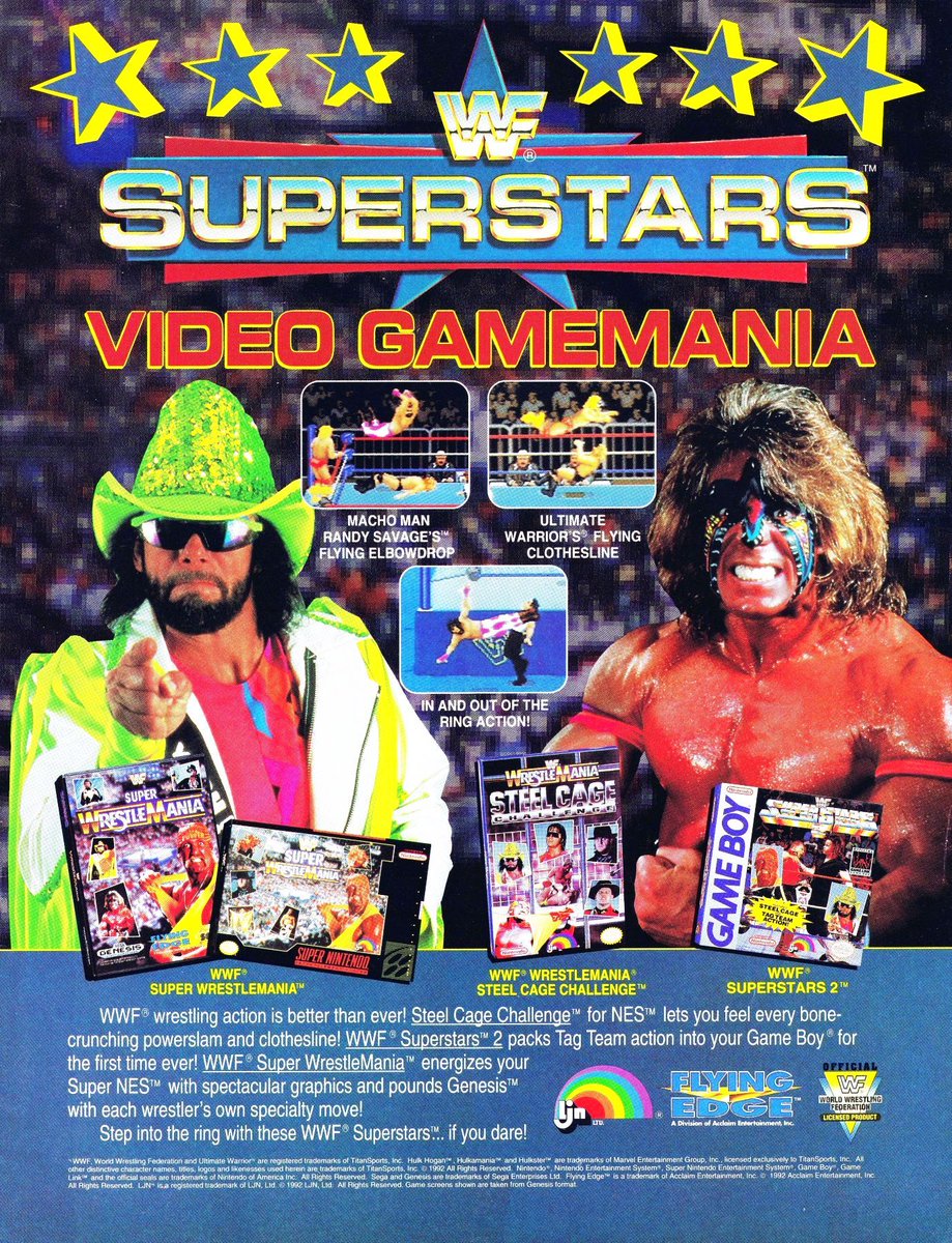 WWFWrestling1's tweet image. WWF Superstars Video GameMania! 🌟🎮🌟 #WWF #WWE #Wrestling #RandySavage #UltimateWarrior #WrestleMania #WWFSuperstars