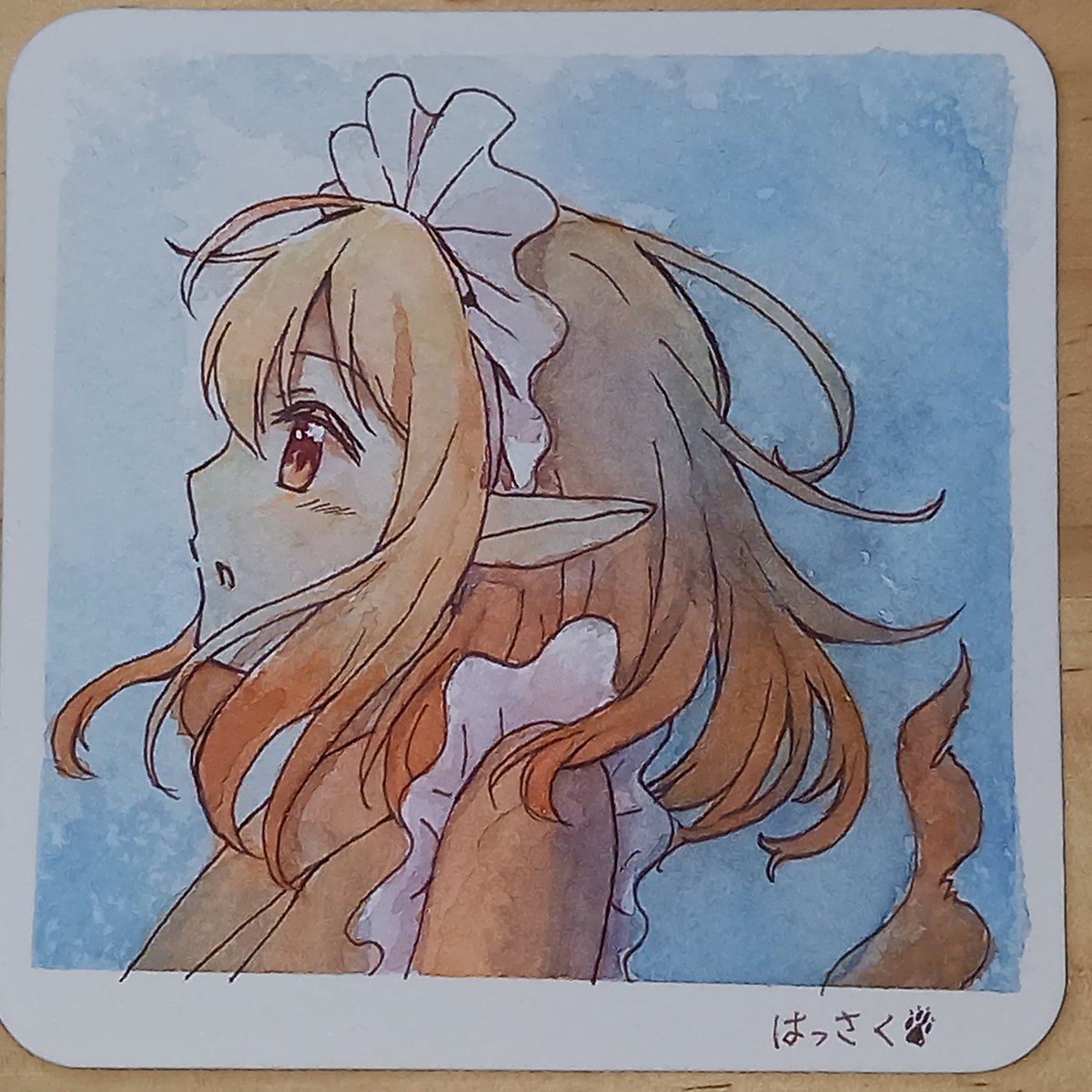 水中の金魚ひめイド #透明水彩 #イラスト