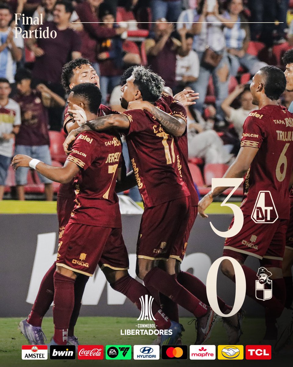 Tolima hizo respetar la casa ganó 3x0 al Coquimbo Unido 
#BandaDeportiva #futbol