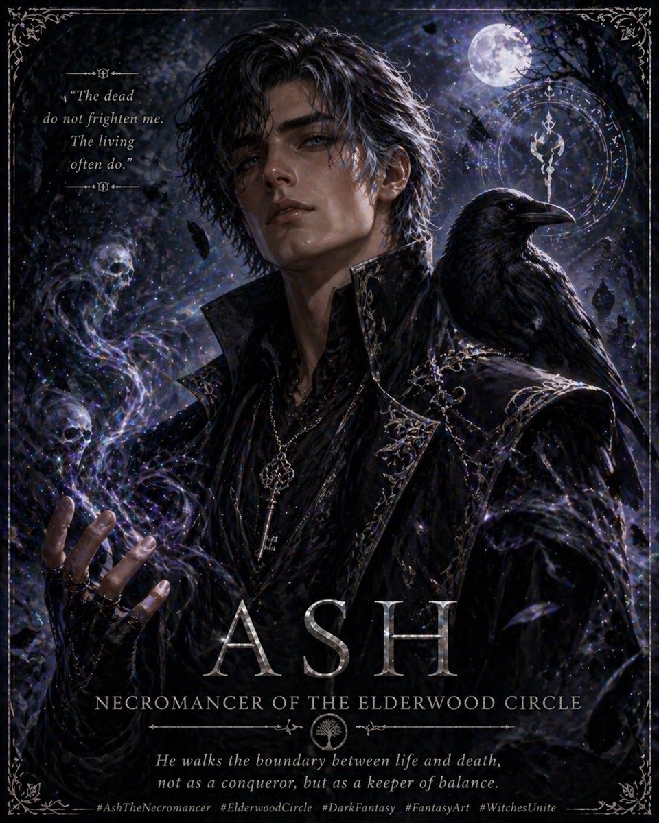 ErnaWeissman's tweet photo. Meet Ash, necromancer of The Elderwood Circle.

Some people fear death, but he studies it.

#Fantasy #WritingCommunity #IndieAuthor #AmWriting #TheElderwoodCircle https://t.co/w2Fu911zmN