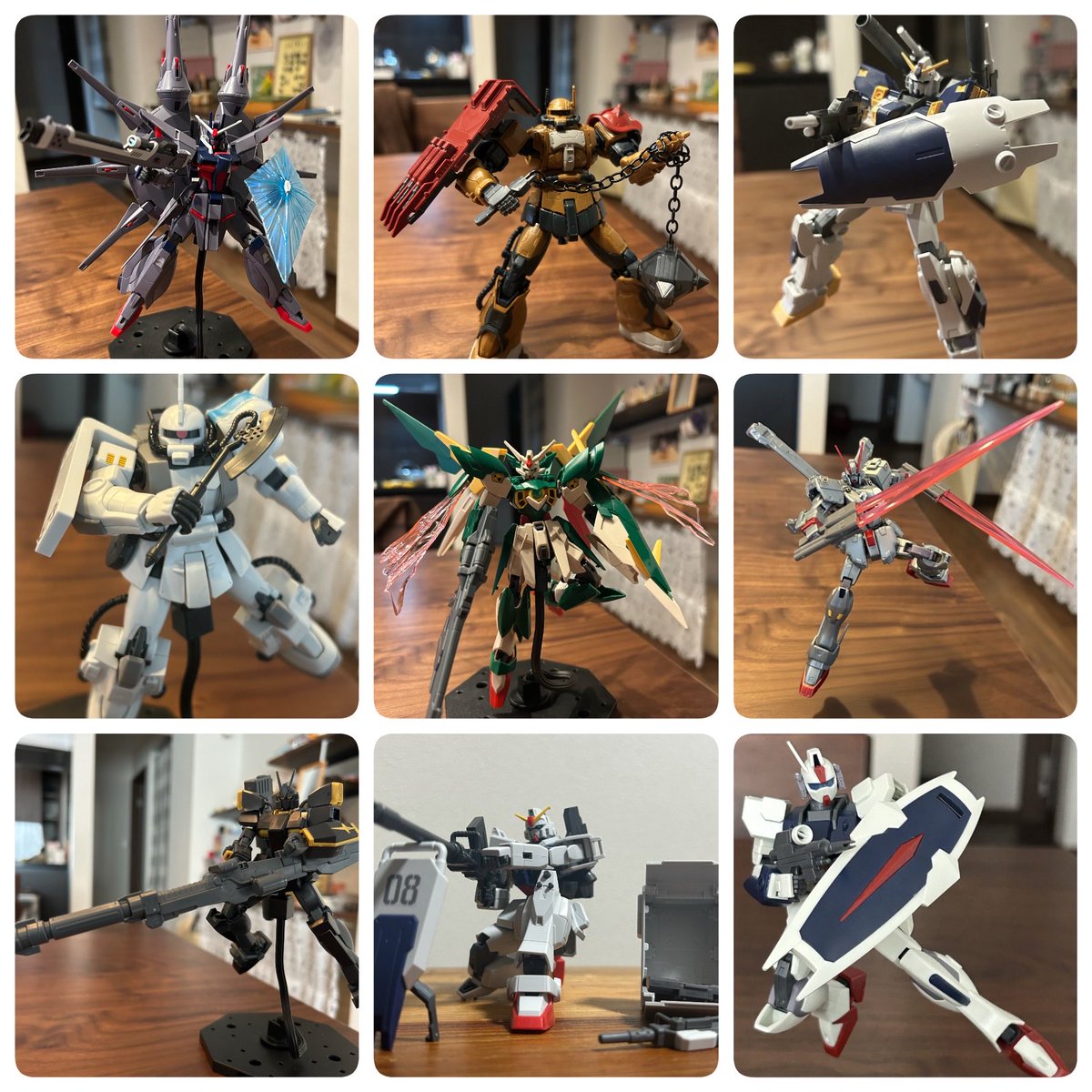 プラモデルライフ #今月作ったプラモ晒そうぜ 今月は9機でした∑d(d