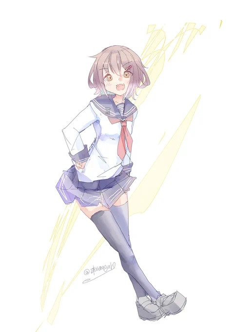 雷 #艦これ版深夜の真剣お絵描き60分一本勝負 #艦これ版真剣お絵描き60分一本勝負_20260429
