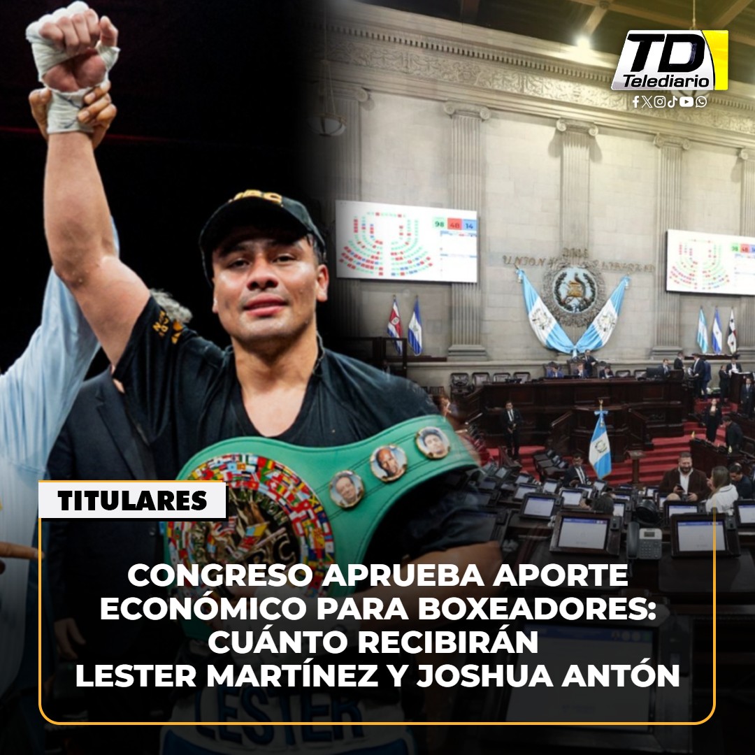 TelediarioGT's tweet image. 🥊 Congreso aprueba aporte económico para #boxeadores: cuánto recibirán Martínez y Antón ➡️ bit.ly/4tIzz3E