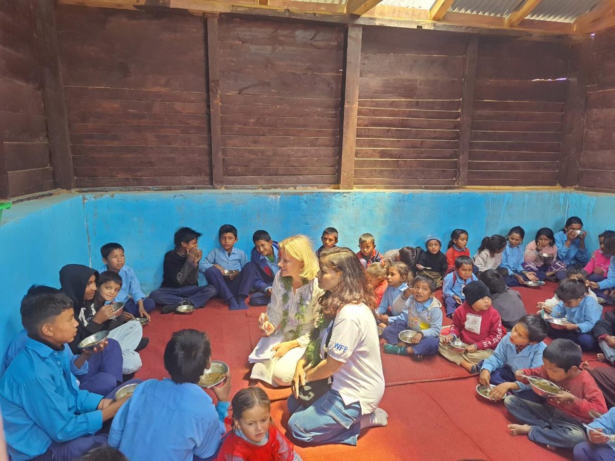 WFP_Nepal's tweet photo. Together, we nourish the futures🙏

With @finlandinnepal &amp; @NorwayinNepal, @WFP_Nepal is helping deliver locally sourced nutritious school meals, empowering smallholder farmers, &amp; protecting the environment in some of Nepal’s most remote communities through clean energy solutions https://t.co/246Nto0lOI