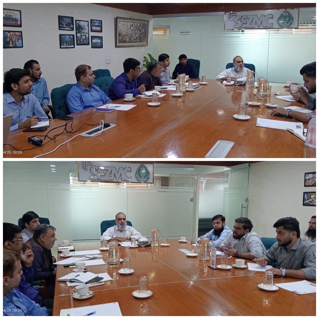 OfficialSEZMC's tweet image. Weekly Progress Review Meeting was held to review updates across all projects and ensure coordination among all teams. #SindhProgress #IndustrialDevelopment #Infrastructure #Investment #EconomicGrowth #SEZMC