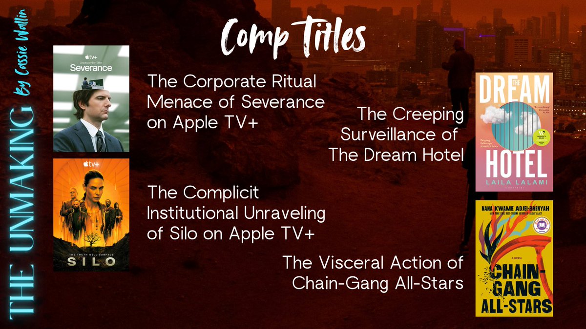 CassieWWrites's tweet image. Apple TV’s 
SEVERANCE meets SILO

🚫 Emotion as system error
👾 The haunting is digital
📋Corporate ritual menace
🧪 Complicit Protagonist
🧨 Creeping dread to visceral action

#QuestPit #Q #A #SF #S #SFF #U