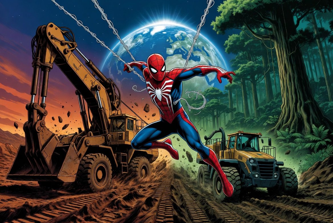 Myflamesinenna's tweet photo. Real Super Hero are those who are working to save our mother earth

Created with the help of AI

#SpiderMan #spidermannoir #SaveEarth #StopDeforestation #ClimateAction #EcoWarrior #GreenPlanet #Marvel https://t.co/jdGZq5c5f9