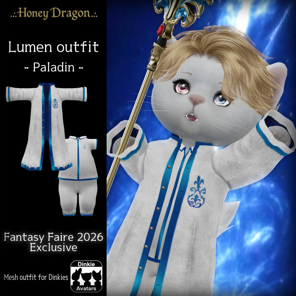 honeydragonsl's tweet image. [Add FF2026 Limited donation items]
「SchelmさんのSeiryu Scytheをディンキーでもかっこよく持ちたい！」そんな風に出来たのがこちらのセットです。一応聖騎士団の一人のつもりです笑
100％寄付品となっています。気になった方は是非DEMOをお試しください！
maps.secondlife.com/secondlife/Mel…
#はにどらSL