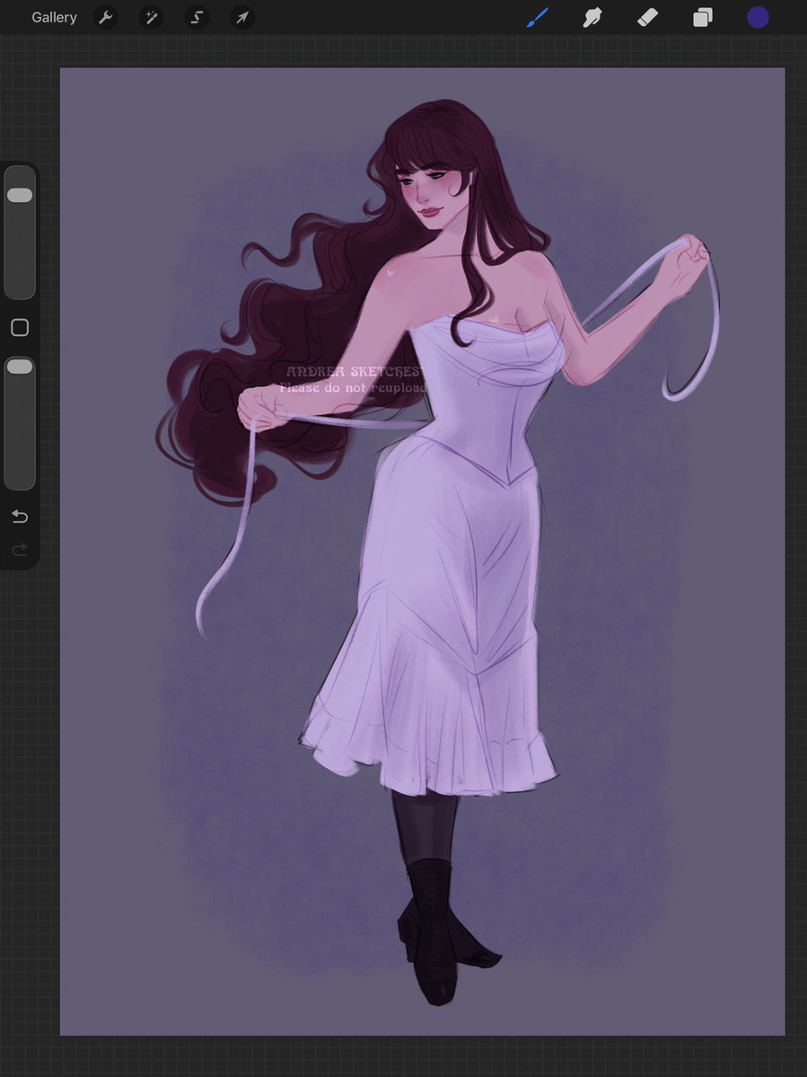 using my free will to draw clea dessendre in bloomers