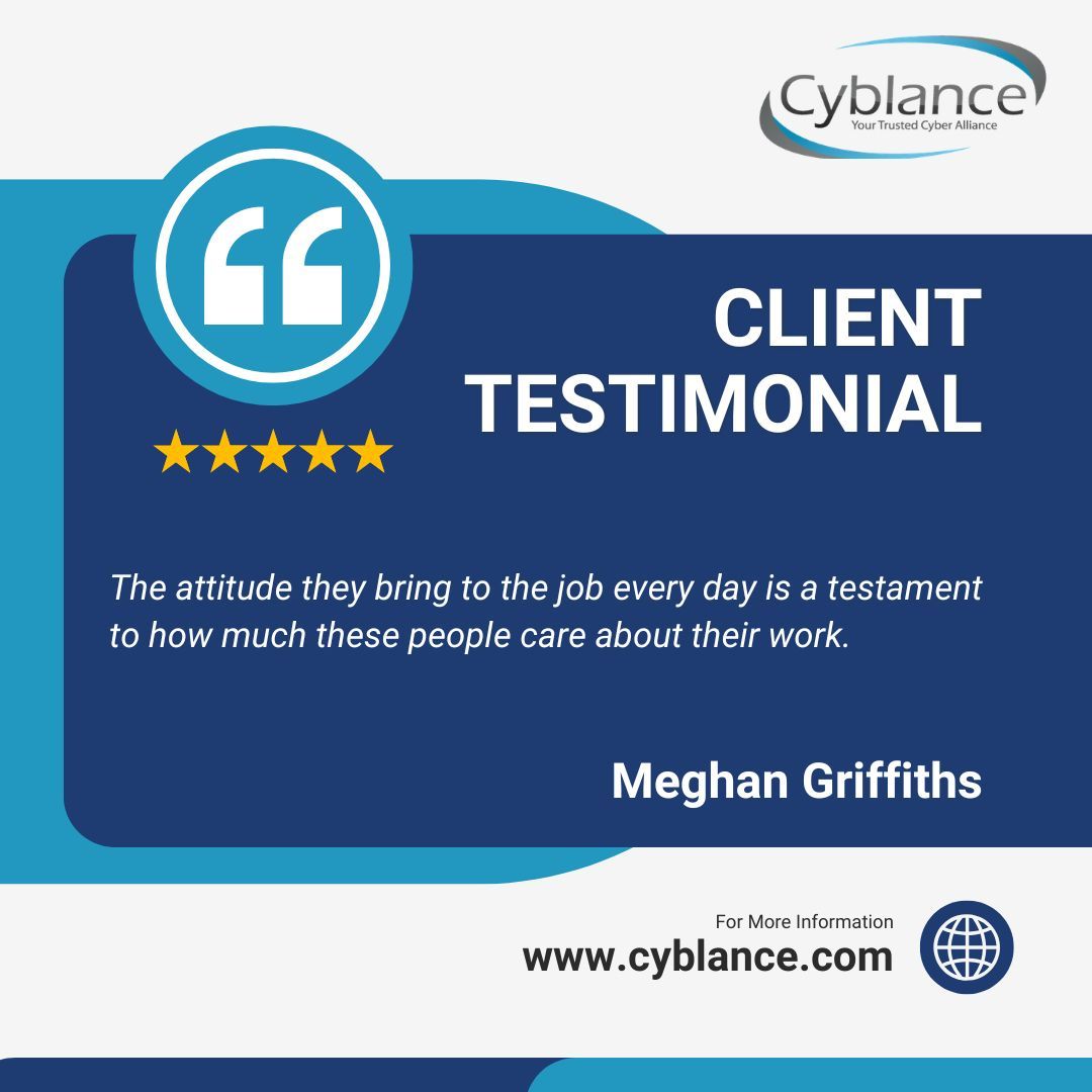 cyblance's tweet image. 💬 Real words, real results!
Hear what our clients have to say about working with us. 🎥✨ 

#testimonial #clientreviews #client satisfaction #Cyblance