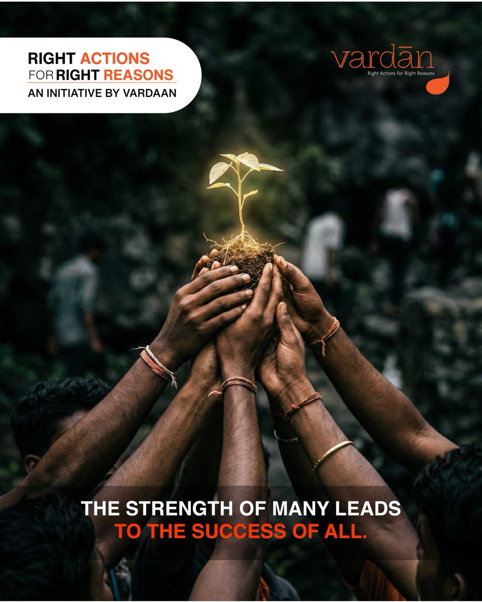 VardaanCSR's tweet photo. Progress grows when we work together.

Shared purpose and collective effort create impact that goes further and lasts longer.

RIGHT ACTION FOR THE RIGHT REASON – an initiative by Vardaan.

#CollectiveStrength #SharedProgress #RightActionsRightReasons https://t.co/BdoRv0fnQT