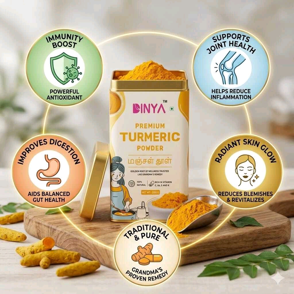 DinyaOrganics's tweet image. The golden touch for health and flavor. ✨

From curries to immunity broths, elevate every meal with Dinya Premium Turmeric Powder. 100% natural and pure. 🍛💛

Shop Now! 🛒🛍️ dinya.in/products/turme… 

#Dinya #Turmeric #Wellness