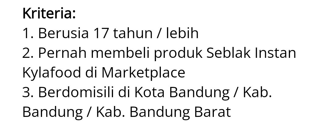 hsllnutt's tweet photo. @switpteto @aston_lv Haloo! Aku sedang cari partisipan untuk pra-penelitian TA (pilot test). Apakah kakak sesuai kriteria di bawah ini dan berkenan isi kuesionerku? Terima kasih sebelumnya yaa 💖

https://t.co/1rD0hdemOB https://t.co/DQhlIEXrNk