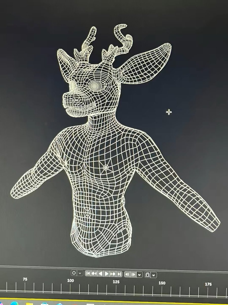 CosmosCreates3D's tweet image. VRChat Deer Commission
 Part 4 - Retopology

Livestream Progress Update - 01/08/26

Finally got the arms made with eyebrow and hair placeholders, topology is questionable but still cool in my opinion. 

#Blender3D #Retopology #3DModeling