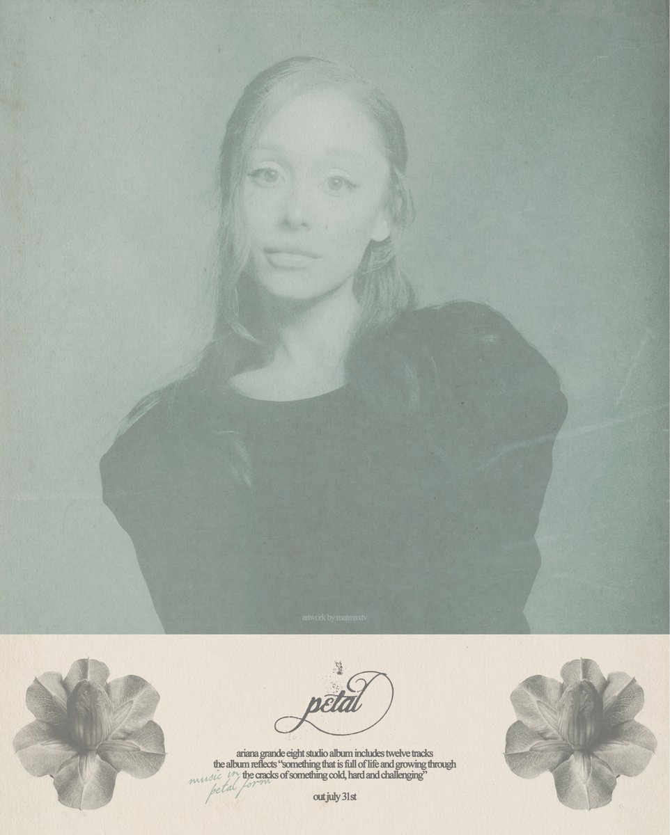 matmax_tv's tweet image. petal . ꕤ 。˚⋆

#arianagrande #petal #posterart #graphicdesign #photoshop