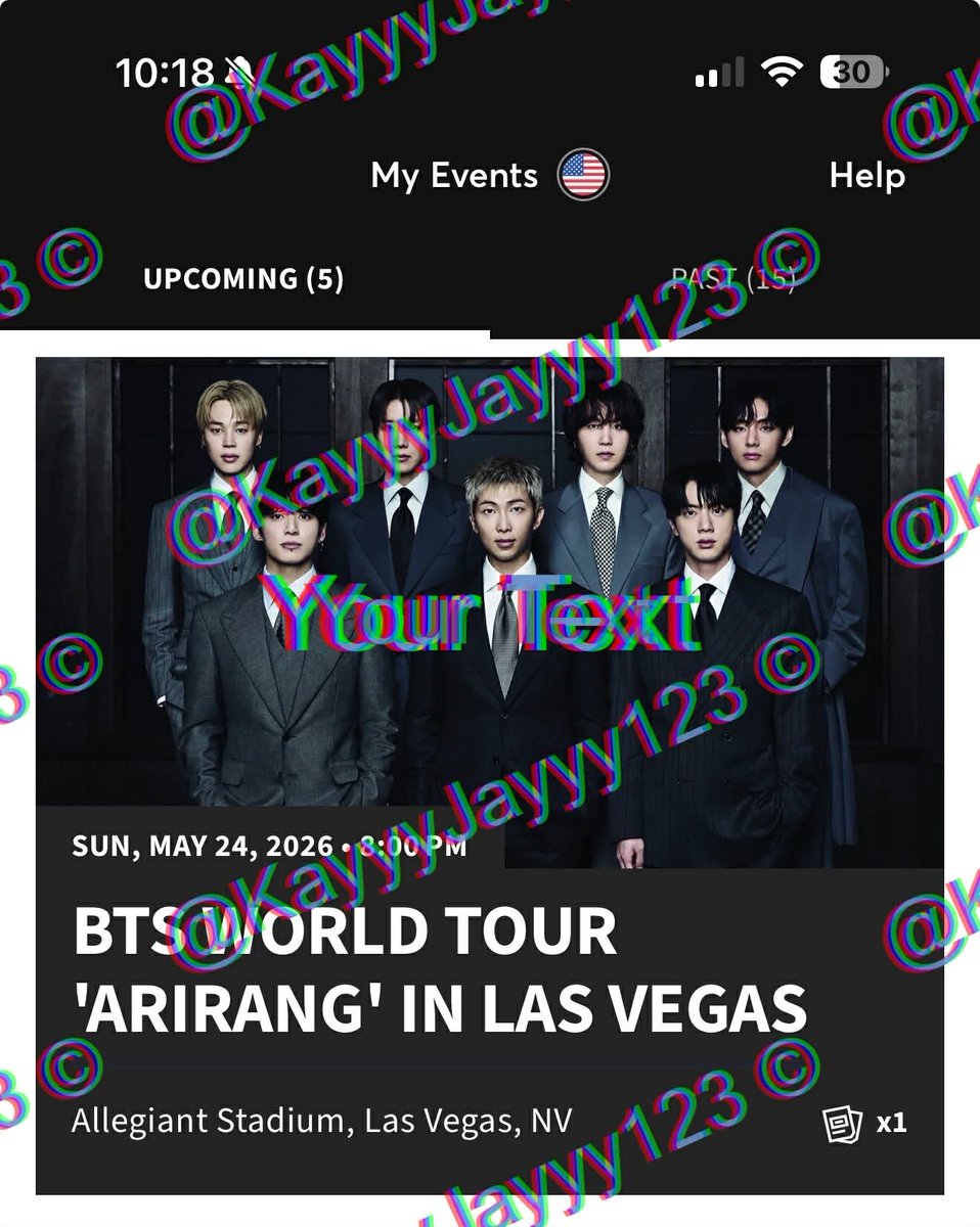 Emerelis's tweet photo. Selling ONE ticket to BTS in Las Vegas on 5/24!
#BTS_ARİRANG
#BTS_SWİM #Bangtan 
Payment: PayPal (if PayPal G&amp;S buyer covers fees)
Seat: A6 Row 8 Seat 4 (regular floor, NOT soundcheck)
Can video call and show more proof if needed!

PRICE: $650 but VERY negotiable 

See below: https://t.co/ILSWfcczYY