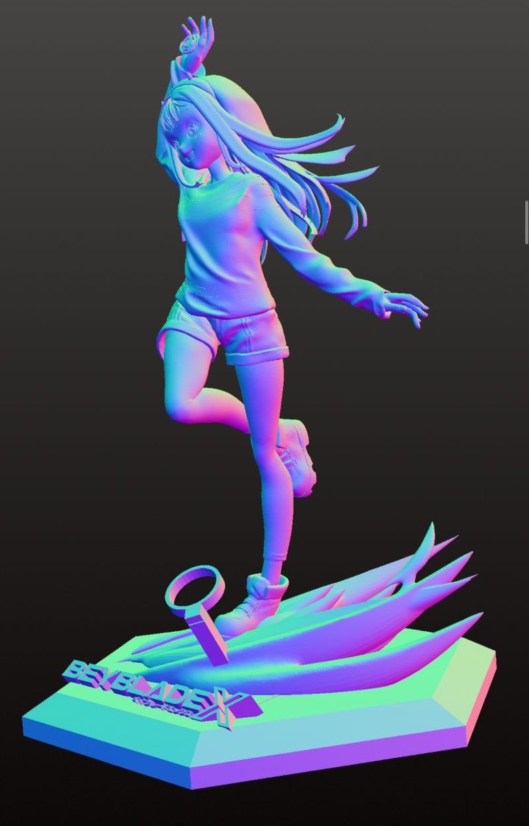 Nandogabriel87's tweet image. Termine esta figura de "multi nanairo" de BEYBLADE X. quise aprovechar la base para que también se pueda exhibir beyblades, estoy con ganas de hacer también a los otros 2 pesronajes, Robin kasami y Jaxon Cross, el stl esta disponible en Cults3d.com

#3d #beyblade #stl
