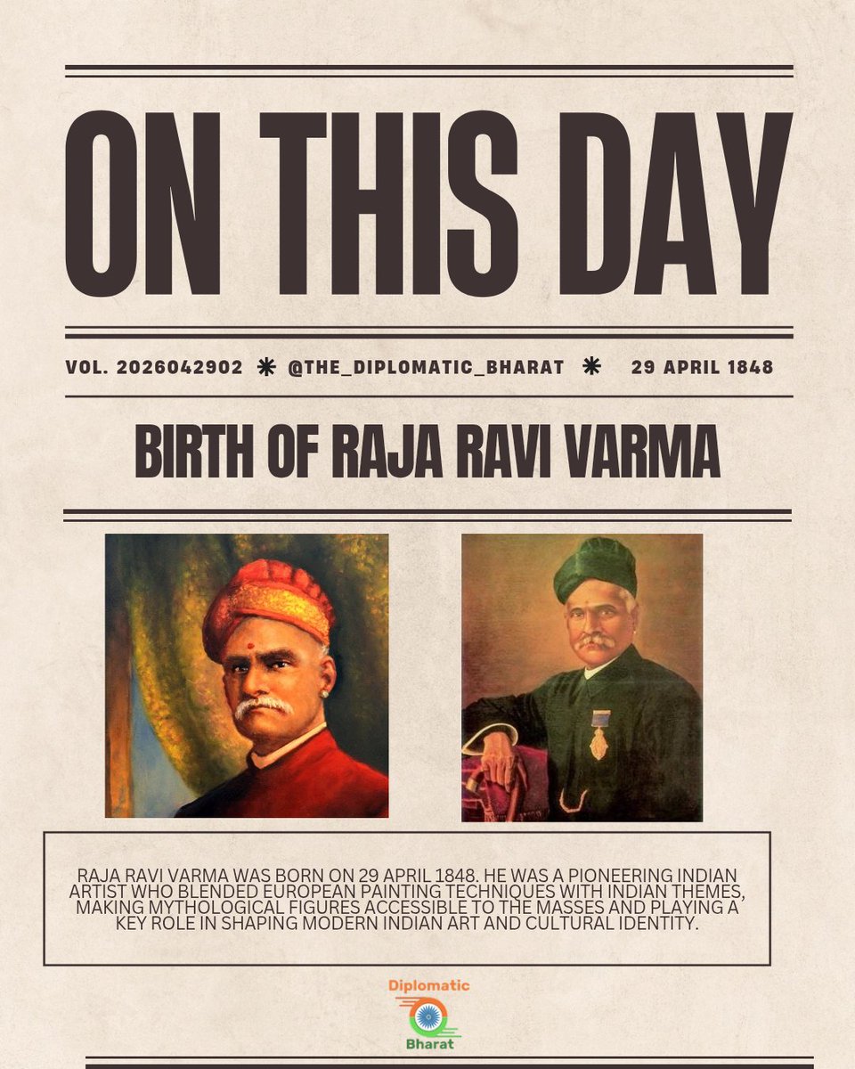 Arunshinde7075's tweet image. On this day, history, art, and rhythm came together 🇮🇳
From the foundation of power to the birth of legends—India remembers its timeless legacy.
#onthisday #indianhistory #redfort #rajaravivarma #ustadallarakh