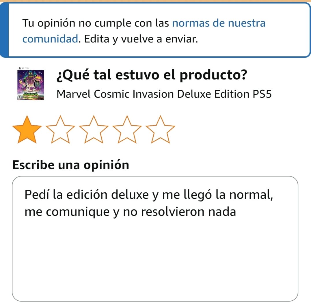 BennoReims's tweet photo. Qué onda @amazonmex aparte de que no envías el producto correcto no dejas que publique mi opinión, muy mal! Qué opinas @Profeco https://t.co/pqFbPFFmP2