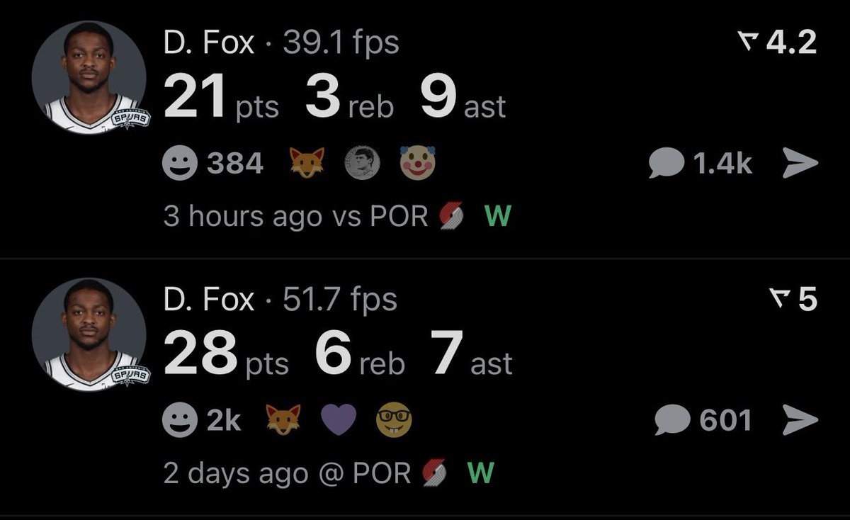 LegionHoops's tweet image. De’Aaron Fox in the past two games:

21 PTS (13 in 4Q) - 9 AST - 8/14 FG
28 PTS (11 in 4Q) - 7 AST - 6 REB

Showed up when his team needed him the most… Clutch. (@realapp)