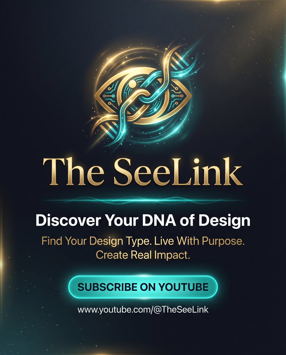 TheSeeLink's tweet photo. Most burnout doesn't come from working too hard. It comes from operating outside of your core design.

There are 7 distinct Design Types. 

When you don't know yours, you fight your own nature. 

When you discover it, your impact multiplies effortlessly.

I created The SeeLink to help you uncover your unique DNA of Design and apply it to the real world.

Stop fighting your design.

Subscribe to the channel and take the free quiz to find your type today: https://t.co/icSc63iKY7 🧬