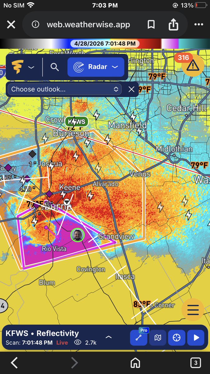 TheWXLegend's tweet photo. One of the best supercell structures I’ve seen in Texas by far https://t.co/yWd6GZY6bG