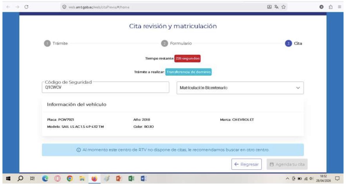 RamiroJ02708601's tweet image. Hasta cuando la #AMT va ha tener deshabilitados los turnos para poder realizar la transferencia de dominio de vehículos usados! Ya termina el plazo de 30 días que da la ley para el traspaso, será que tocará pagar la multa para beneficio serio municipio?