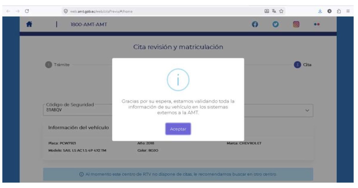 RamiroJ02708601's tweet image. Hasta cuando la #AMT va ha tener deshabilitados los turnos para poder realizar la transferencia de dominio de vehículos usados! Ya termina el plazo de 30 días que da la ley para el traspaso, será que tocará pagar la multa para beneficio serio municipio?