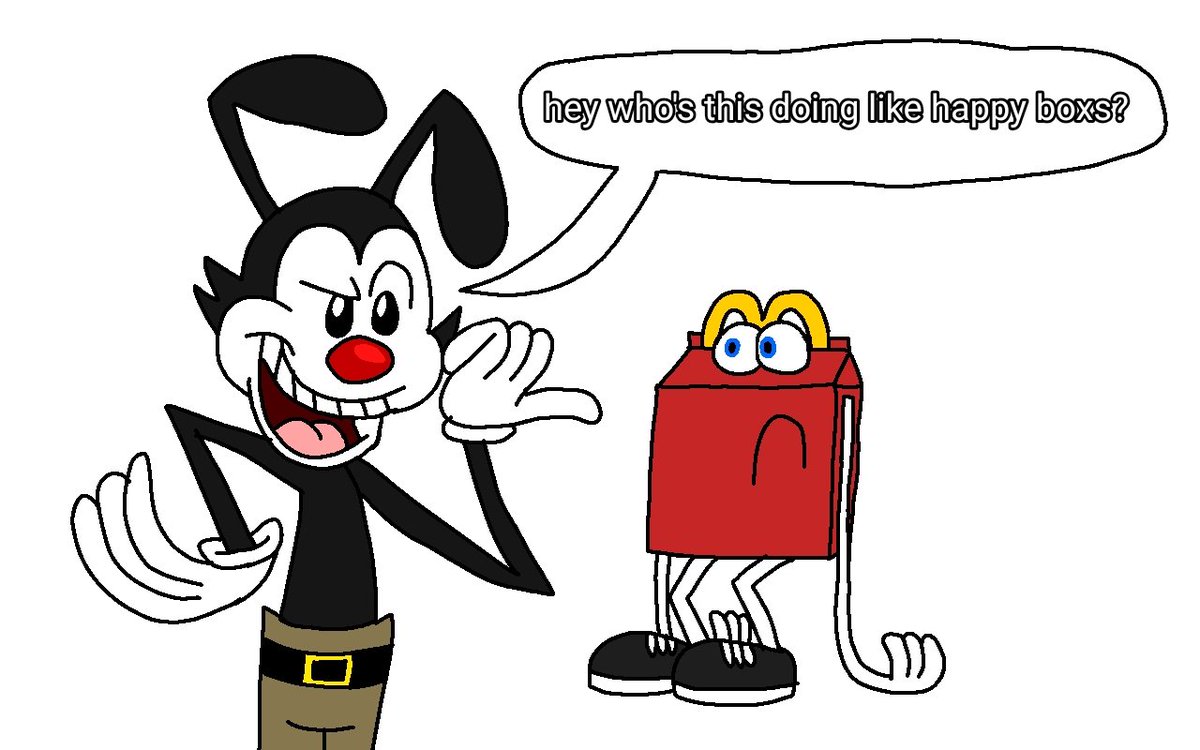 TheSamueltsres's tweet image. Yakko Warner meets Happy the Happy Meal Box
#Artist #Artists #Art #Arts