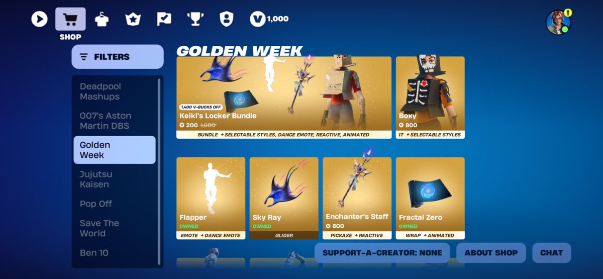 d_addy_k's tweet photo. why’s the bundle not free if everything i own equals the price of the locker bundle? @FortniteStatus https://t.co/vEXmksKOVt