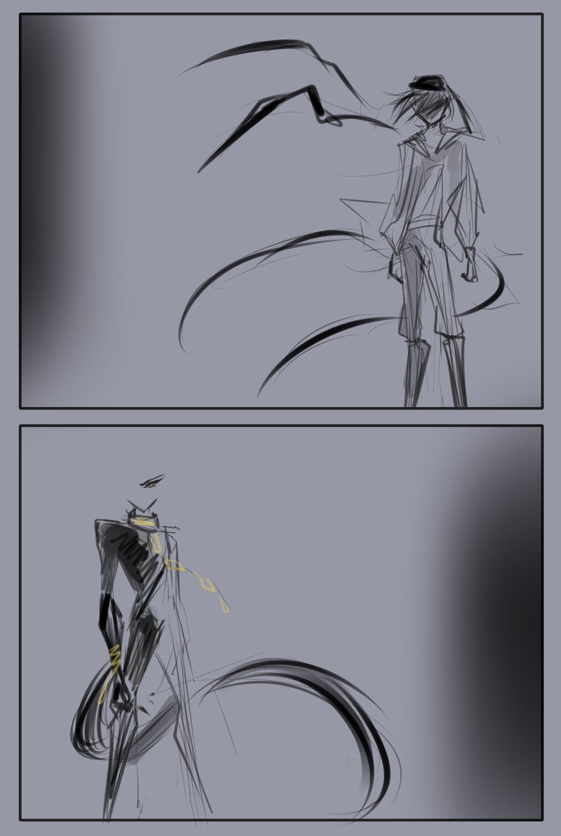 YS_ak_vw's tweet photo. #AReGect spoilers —

             I CAN'T DRAW OKAY?
1/3 https://t.co/K6BsrgmxF8