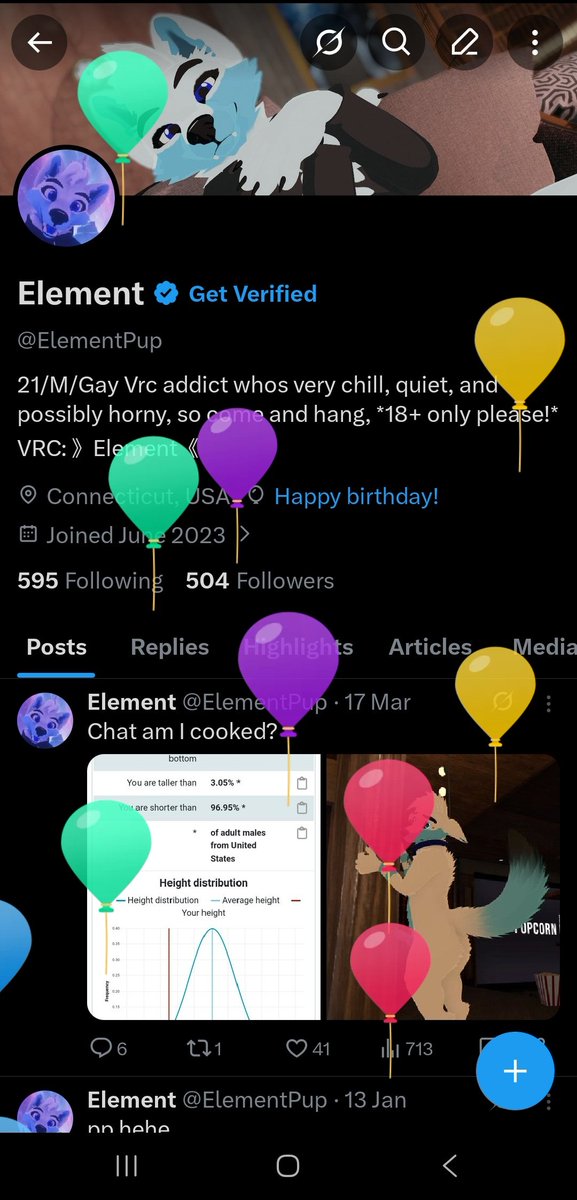 ElementPup's tweet photo. Got some balloons and some balls, courtesy of @Jtmm0530_AD https://t.co/Zd2AudNaxs