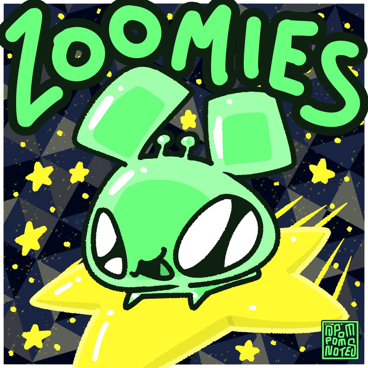Glorpom got the Zoomies! 👽🌟 

#Digitalart #Oc #Silly