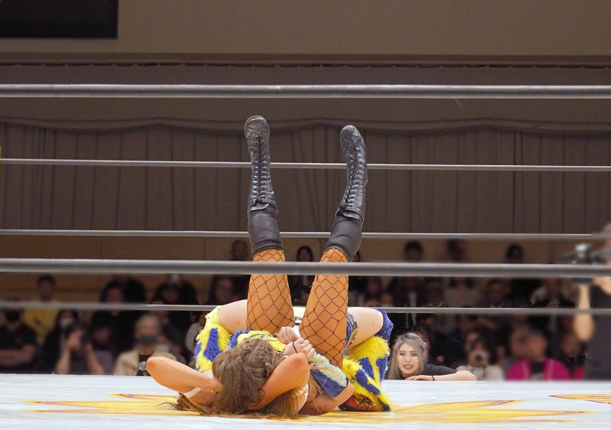 arrinaimyon1's tweet image. 2026年4月25日　後楽園ホール
マリーゴールド　#MARIGOLD　#pw_mg
◆BEW女子選手権試合
エンジェル・ヘイズ vs #山岡聖怜

ジャーマンスープレックスからのエイオキクラッチで
山岡聖怜さんの勝利です
@y_seri_1113