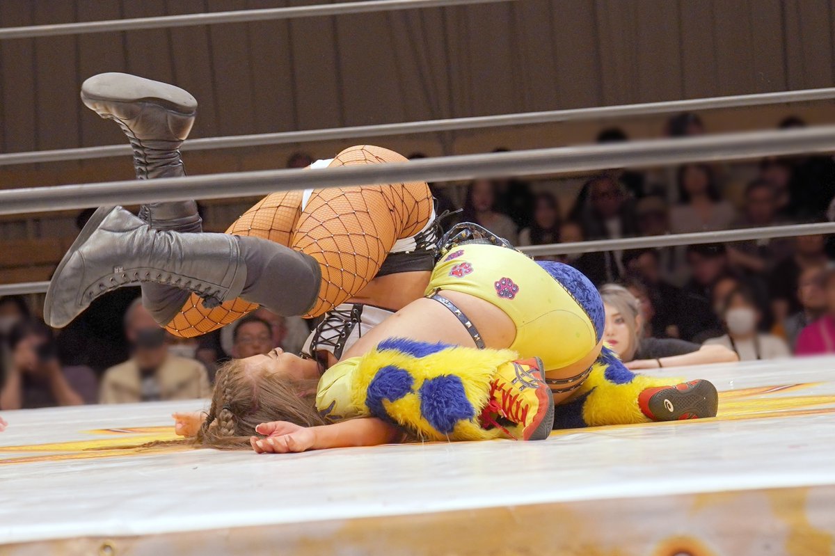 arrinaimyon1's tweet image. 2026年4月25日　後楽園ホール
マリーゴールド　#MARIGOLD　#pw_mg
◆BEW女子選手権試合
エンジェル・ヘイズ vs #山岡聖怜

ジャーマンスープレックスからのエイオキクラッチで
山岡聖怜さんの勝利です
@y_seri_1113