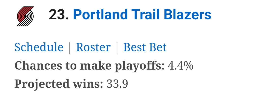 SleeperBlazers's tweet image. Win or lose tonight, this season was a success for #ripcity 

Every expert/analyst predicted Portland to miss the playoffs &amp;amp; have a losing record 
— And that was before Chauncey got arrested &amp;amp; we became a traveling hospital of injuries.