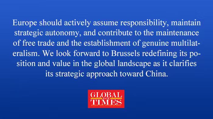 globaltimesnews's tweet image. #Editorial:
How should China and the EU interact? The answer has long been written in the practices of China-EU relations. When leaders from various European countries set foot on Chinese soil, they demonstrated through their actions that dialogue rather than confrontation, and