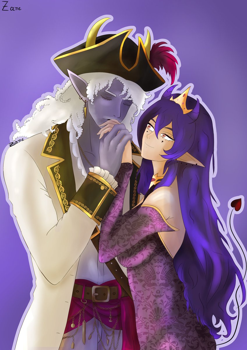 VvcZzanee's tweet photo. Finished this commission featuring a charming duo with a soft, romantic vibe 💜✨
@nepherounada @abel_spark2212 
#commission #artcommission #digitalart #oc #originalcharacters #fantasyart #elf #pirate #animeart https://t.co/41isyFmoUg